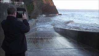 HIGH TIDE AND STORM AT WATCHET SOMERSET 2 FEBRUARY 2014 Part 3 [upl. by Saree]