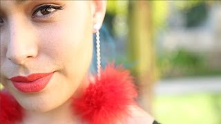 Feather Pom Pom Earrings ♥ DIY [upl. by Manville]