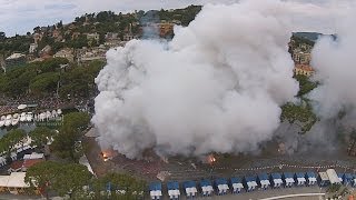 Rapallo 2014  Sparata del Panegirico Drones perspective  Feuerwerk Fuochi dartificio [upl. by Richara468]