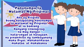 PANUNUMPA SA WATAWAT NG PILIPINAS  Pledge of Allegiance to the Philippine Flag [upl. by Koenig198]