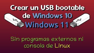 Creando un USB bootable de Windows 11 10 y 8 desde Linux  UEFI [upl. by Robinson]