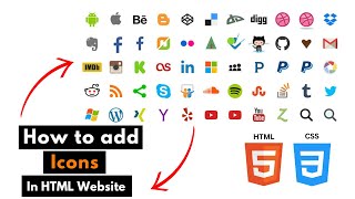 How To Add Icons on HTML Website  Add Font Awesome Icons on website [upl. by Uticas209]