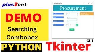 Searching options of Tkinter Combobox [upl. by Nylecyoj]