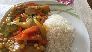 Vegetable curry sauce with white rice [upl. by Trahurn329]