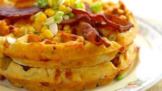 Bacon amp Cheddar Cornmeal Waffles  Gemmas Bold Baking Breakfast Ep 2 [upl. by Suneya]