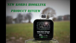 NEW KORDA HOOKLINK  Dark Matter Super Heavy Tungsten Coated Hooklink Review [upl. by Rhys917]