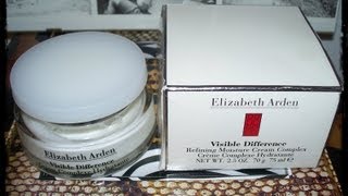 Elizabeth Arden Visible Difference Refining Moisture Cream Complex Review [upl. by Karlotta]