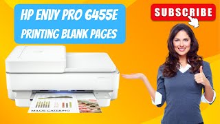 How To Fix HP Envy Pro 6455 Printing Blank Pages Issue  HP Printer Printing Blank Pages [upl. by Norod]