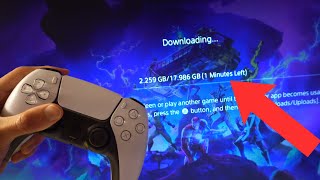 Downloading Fortnite on PS5 at 1000Mbps Gigabit Fiber Optics Internet [upl. by Hooke]