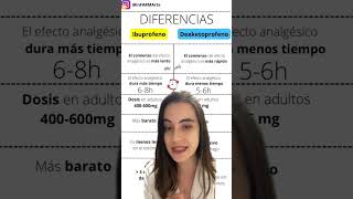 Diferencias entre Ibuprofeno y Dexketoprofeno farmacia curiosidades tiktok [upl. by Heaps914]