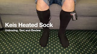 Keis Heated Sock  Unboxing Test and Review [upl. by Ulphia221]