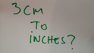 3 cm to inches [upl. by Calida825]