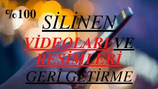 TELEFONDA SİLİNEN TÜM VİDEOLARI VE RESİMLERİ GERİ GETİRME  PROGRAM İLE BASİT \u00100 OLUYOR [upl. by Niliak970]