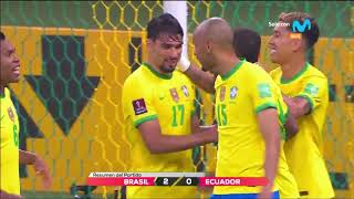 Brasil vs Ecuador 20 Resumen y goles del partido 2022  Clasificatorias Qatar 2022 [upl. by Haleehs]