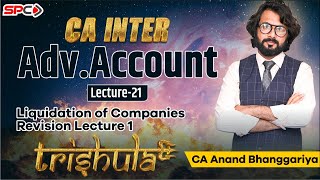 CA INTER ADVANCED ACCOUNTS TRISHULA Lecture 21 Liquidation of Companies Revision Lecture 1 [upl. by Ennovi638]