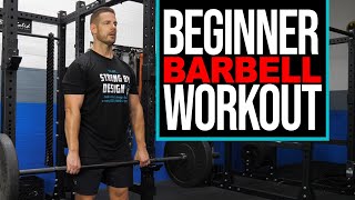 BARBELL WORKOUT 🏋️‍♂️ for Beginners  13 Essential Exercises for Total Body Training [upl. by Orabla]