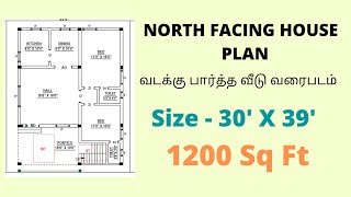 north facing house plot and plan with vastu sasthra tamil [upl. by Yspyg]