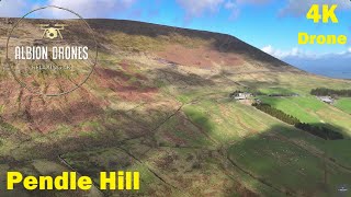 Cold Sunshine Pendle Hill Lancashire  DJI AIR3 4K [upl. by Donella]