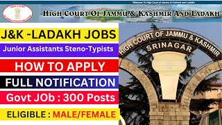 JampK High Court Recruitment 2024  How To Apply Online JampK High Court Posts [upl. by Khosrow]