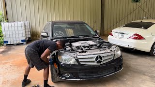 I Stripped A Stolen Mercedes Benz C300 For Parts For My 1800 One I Bought From Copart [upl. by Ancel815]