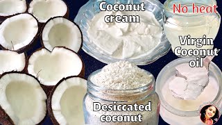 Virgin coconut oil  cold pressed virgin coconut oil at home  homemade pure coconut oil [upl. by Rox]