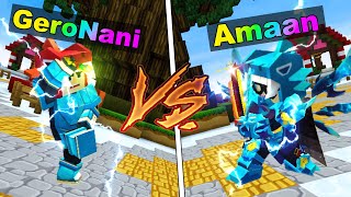 INSANE Battle  Amaan BG VS GERO Nani in Bedwars [upl. by Kara-Lynn]