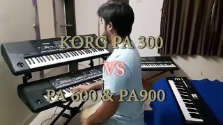 korg Pa300 vs Pa600 vs Pa900 indian version [upl. by Haret]