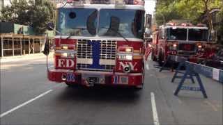 FDNY RESCUE 1 FDNY ENGINE 54 23 40 FDNY TOWER LADDER 35 FDNY BATTALION 9 FDNY LADDER 4 NYPD [upl. by Kciredohr]