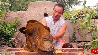 CAMEL HEAD FEAST Stewed 24 Hours Super Tender A Delicacy From Rural Village  Uncle Rural Gourmet [upl. by Wichern]