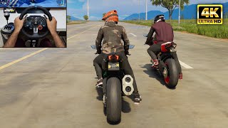 Kawasaki Ninja H2 amp Ducati Panigale V4  The Crew Motorfest  Logitech g29 gameplay [upl. by Nagad6]