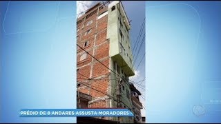 Prédio de 8 andares assusta moradores [upl. by Belshin]