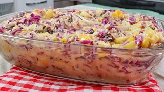 Salada Tropical fácil e deliciosa  Para festas em geral [upl. by Anytsirk]