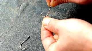 How to Tie a Double Snell Rig Easy double fish hook setup [upl. by Adelbert]