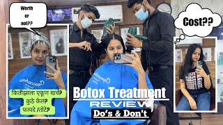 Hair protein treatment  Botox treatment  My personal review with total expense 💃💇‍♀️🤷‍♀️ [upl. by Paulson]