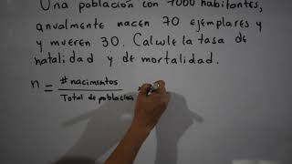 Calculo de la tasa de mortalidad y natalidad [upl. by Brittney]