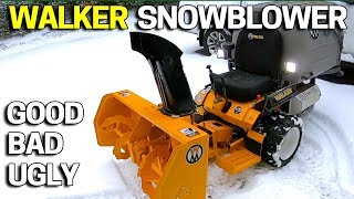 Walker Snowblower Mower Attachment Demo amp Review in ACTION [upl. by Vokay]