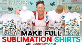 Make A Full Sublimation Shirt Print Tile And Pressing Tutorial For Both Sides [upl. by Bunny]