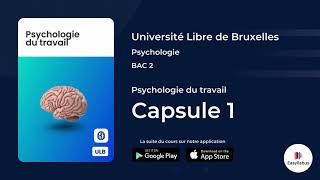 ULB  Psychologie  BAC 2  Psychologie du travail  Capsule 1 [upl. by Joscelin]