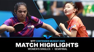 Miwa Harimoto vs Adriana Diaz  WS SF  WTT Contender Muscat 2023 [upl. by Ahsac]