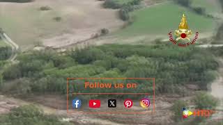 Emergenza maltempo Toscana  Montecatini Val di Cecina PI  Ricognizione aerea zona  wwwHTOtv [upl. by Ecarret]