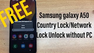 Samsung galaxy A50 SMA505F Country LockNetwork Lock Unlock Without PC  GSMAN ASHIQUE [upl. by Cristy]