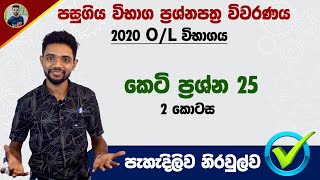 2020 OL Exam Past Paper discussion  GCE OL Maths in Sinhala  Ganithaya Keti Prashna Pathraya [upl. by Midan727]