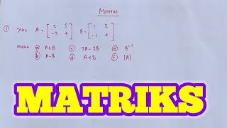 MATRIKS 1  MATEMATIKA KELAS 11 [upl. by Angie]