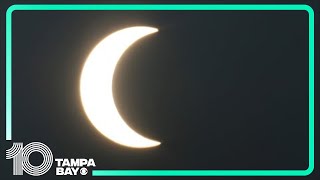 LIVE Solar eclipse path of totality Tampa Bay radar [upl. by Ylliw205]