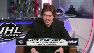 Macklin Celebrini on the NHL Draft his hockey journey and more [upl. by Engapmahc]