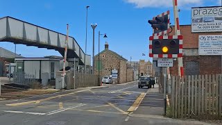 Camborne station level crossing Cornwall [upl. by Attiuqaj896]