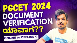 PGCET 2024 Document Verification Date   What After Result [upl. by Eerrahs]