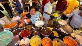 Full Rush For Unlimited Non amp Veg Thali In Hyderabad  Hard working Women Sales Unlimited Food [upl. by Candyce]