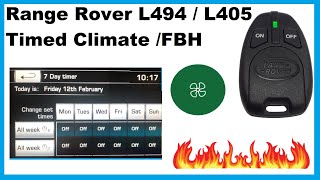 Range Rover L494 L405 Timed Climate  FBH  Park Heater  T 90 Remote Programming [upl. by Eidroj]