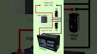 12V to 5V DC converter circuit  Step down converter  7805 shorts [upl. by Ralat]